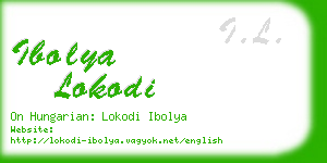 ibolya lokodi business card